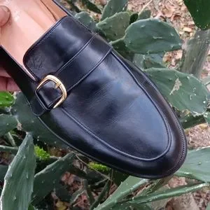BRUNO MAGLI WILKES ELITE STRAP BUCKLED BLACK DRESS SHOES (ITALY) Black Patent Leather Shoes Flats Tuxedo Smoking Shoes Size 7  main image 4